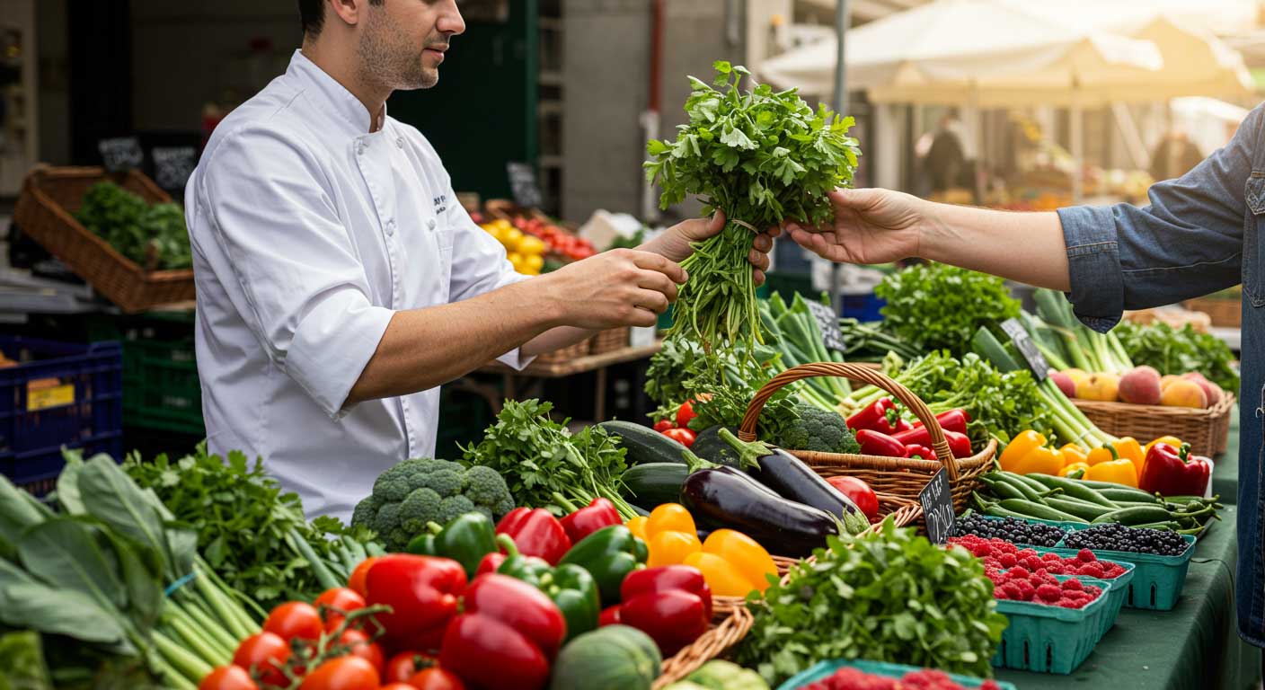 Fresh local vegetables and ingredients